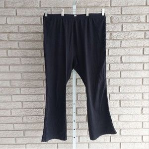 Woman Within Black Cropped Sweatpants 18/20 PETITE NWOT